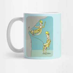 Funny bananas rock climbing Mug